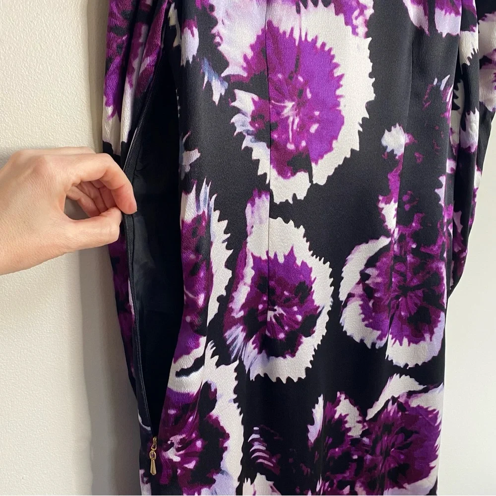 Anthropologie Leifsdottir Belvedere Floral Print Silk Sheath Dress Size 8 - Picture 11 of 16